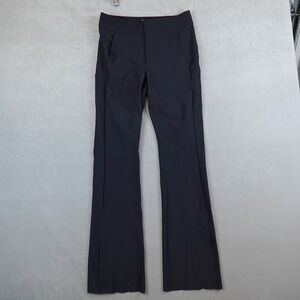 Athleta Stellar Flare Trouser Womens Size 4 Black Stretch Zipper Ankle Pants